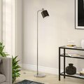 Henn & Hart Thew Brushed Nickel Floor Lamp FL0222